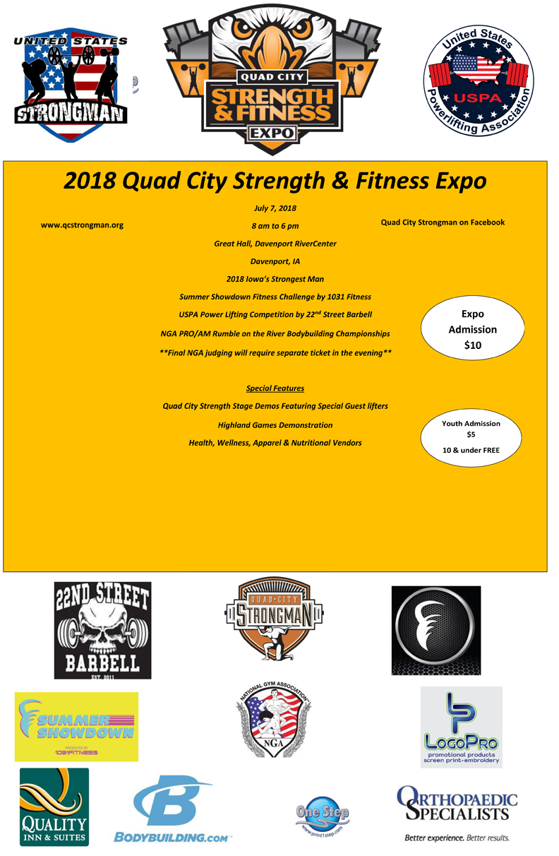 2018 Quad City Strength & Fitness Expo poster